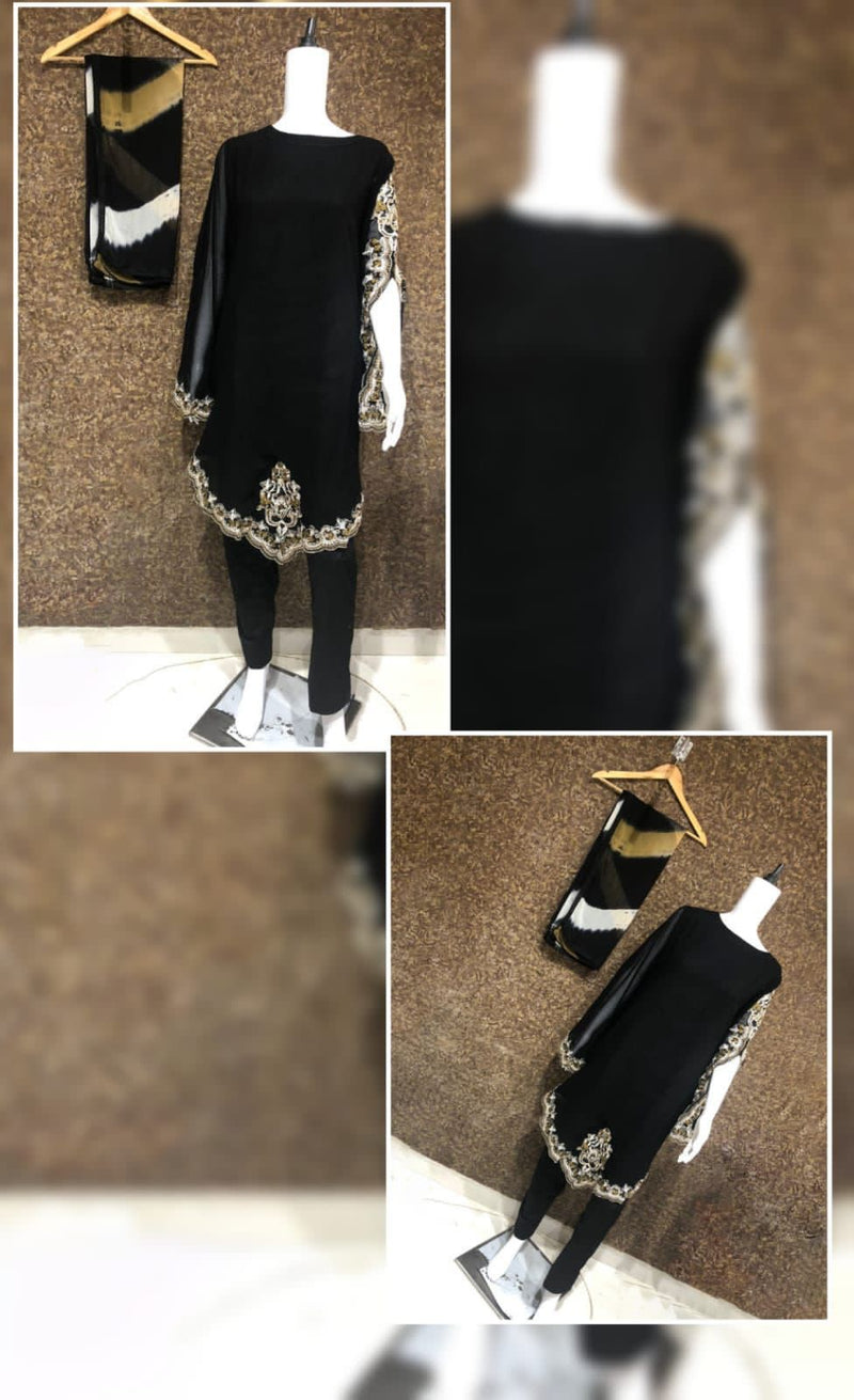 Laxuria Trendz Dno 1216 Georgette With Heavy Beautiful Embroidery Work Stylish Designer Fancy Kurti