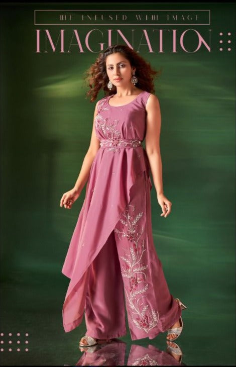M&M Mallaika 2687 Georgette With Heavy Embroidery Work Stylish Designer Casual Look Fancy Kurti