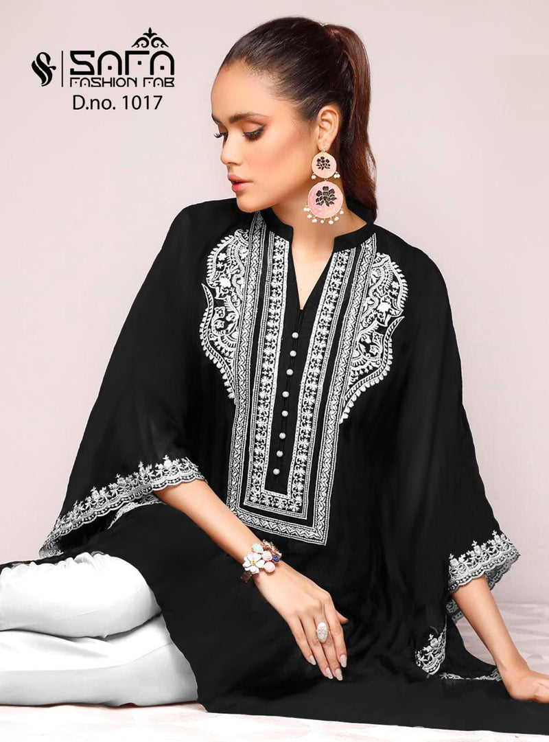Safa Fashion Dno 1017 Georgette With Fancy Work Stylish Designer Casual Wear Pret Kurti