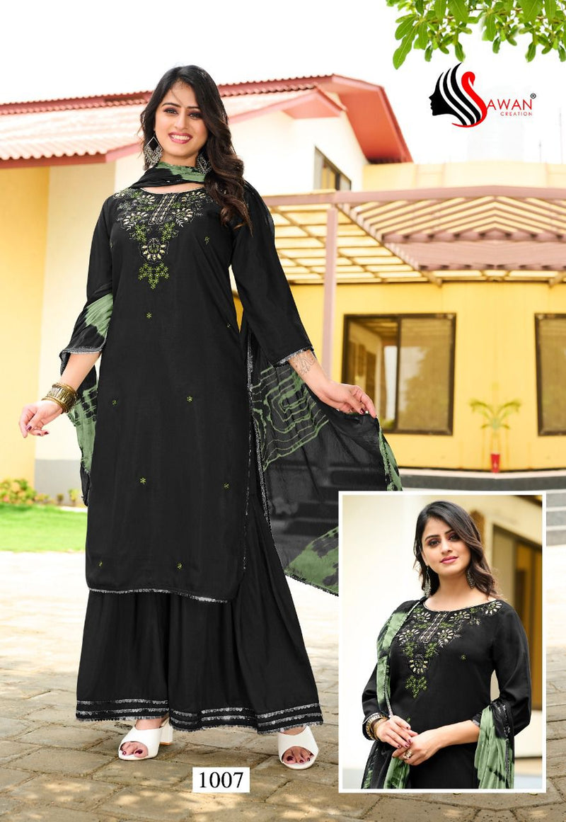 Sawan Creation Preet Vol 1 Chinon With Fancy Work Stylish Designer Attractive Look Fancy Sharara