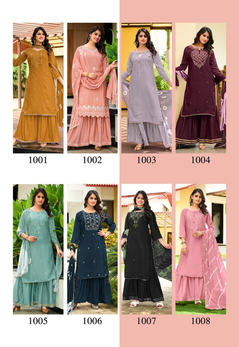 Sawan Creation Preet Vol 1 Chinon With Fancy Work Stylish Designer Attractive Look Fancy Sharara