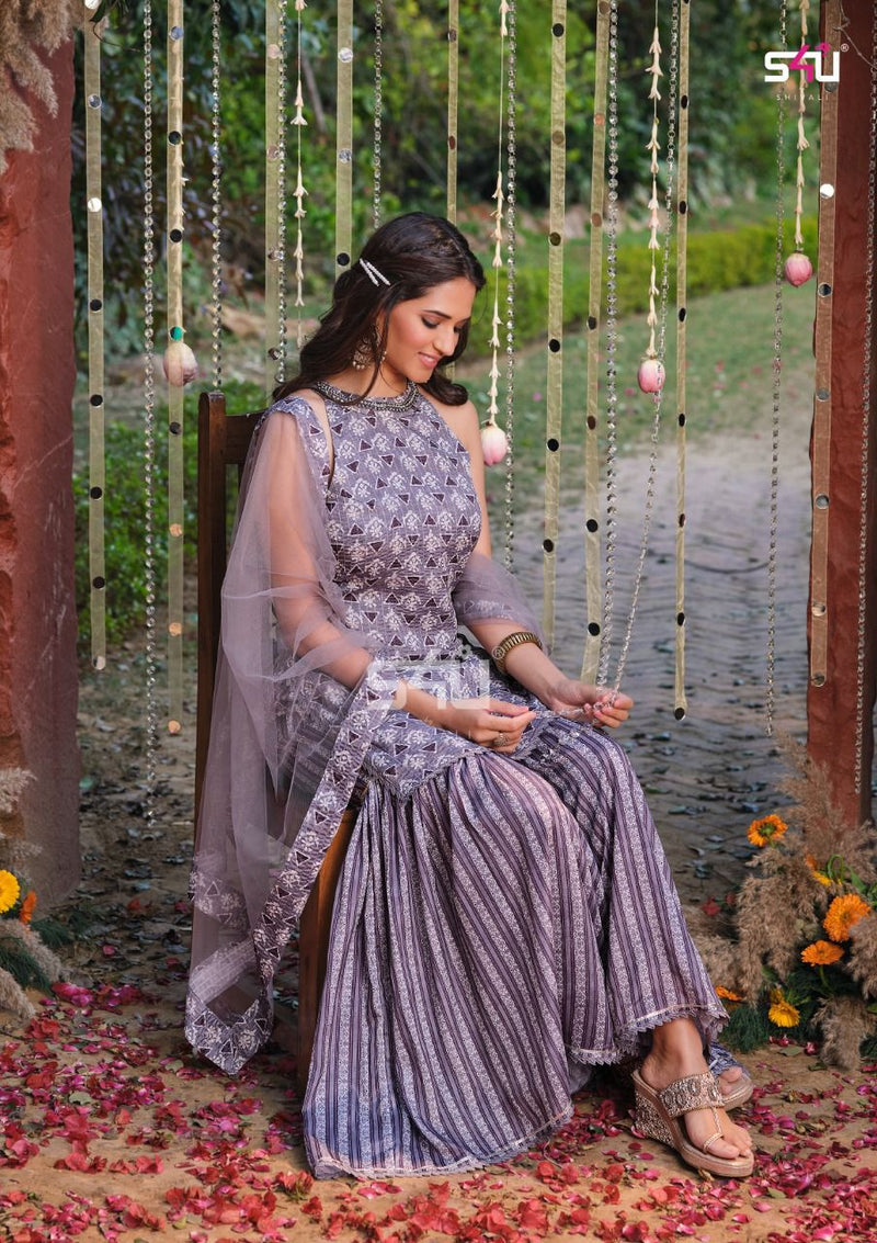 S4u Afreen Chinon With Fancy Work Stylish Designer Attractive Look Party Wear Kurti