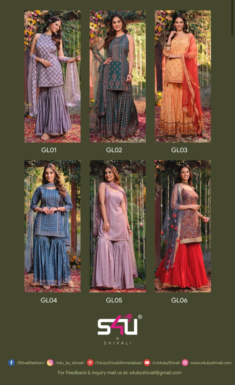 S4u Afreen Chinon With Fancy Work Stylish Designer Attractive Look Party Wear Kurti