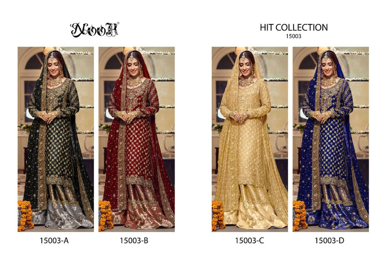 Noor Tex Dno 15003 Georgette Embroidery With Daimond Work Stylish Designer Pakistani Wedding Wear Salwar Kameez