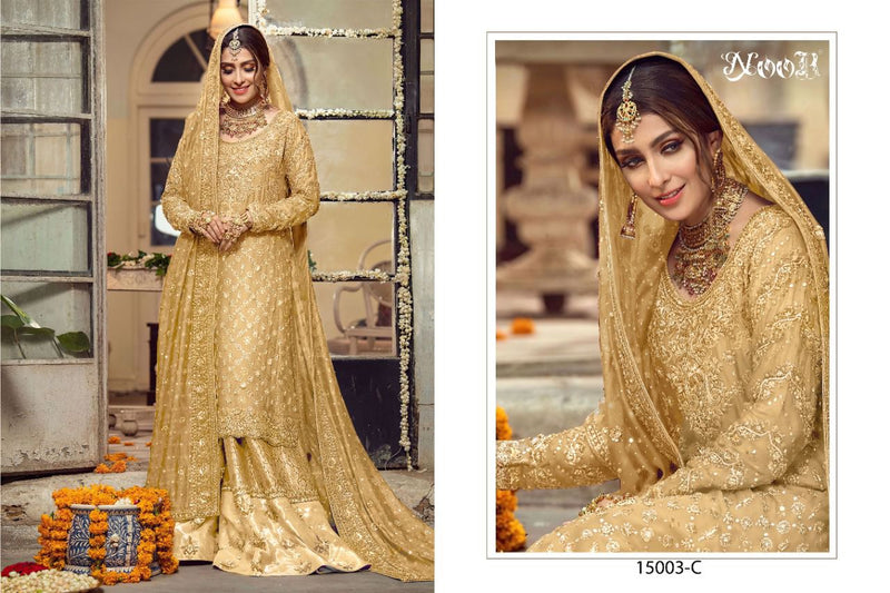 Noor Tex Dno 15003 Georgette Embroidery With Daimond Work Stylish Designer Pakistani Wedding Wear Salwar Kameez