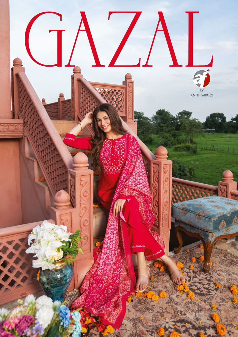 Anju Fabs Gazal Viscose Silk With Fancy Hand Work Stylish Designer Festive Wear Fancy Kurti