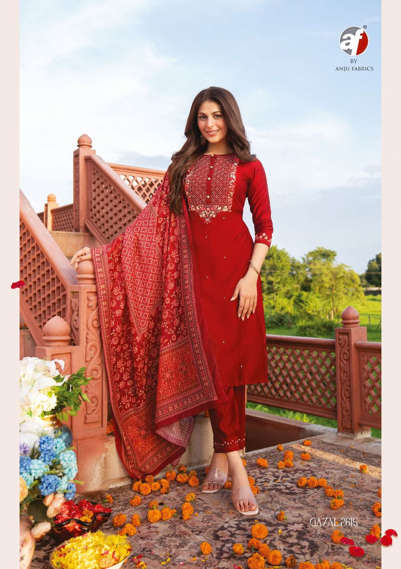 Anju Fabs Gazal Viscose Silk With Fancy Hand Work Stylish Designer Festive Wear Fancy Kurti