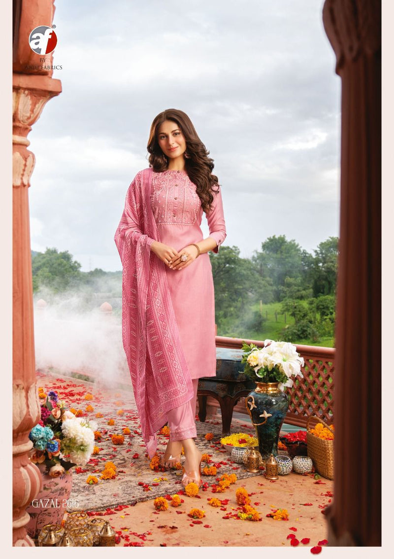 Anju Fabs Gazal Viscose Silk With Fancy Hand Work Stylish Designer Festive Wear Fancy Kurti