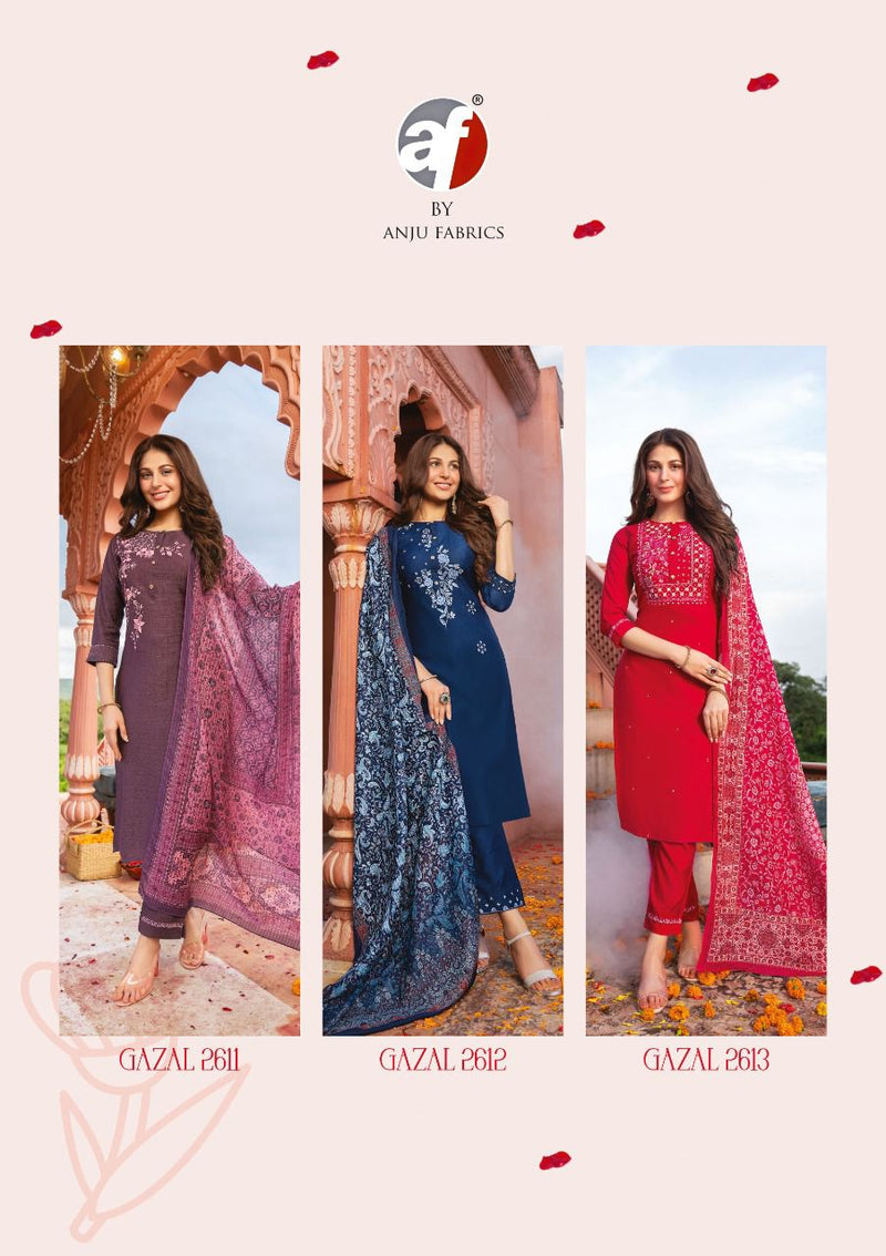 Anju Fabs Gazal Viscose Silk With Fancy Hand Work Stylish Designer Festive Wear Fancy Kurti