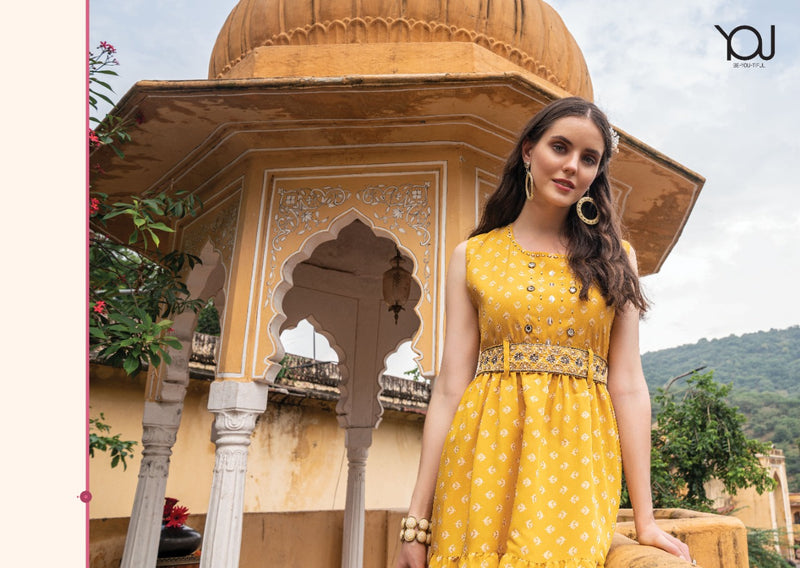 Wanna Barbie Fancy With Heavy Embroidery Work Stylish Designer Casual Wear Fancy Long Kurti