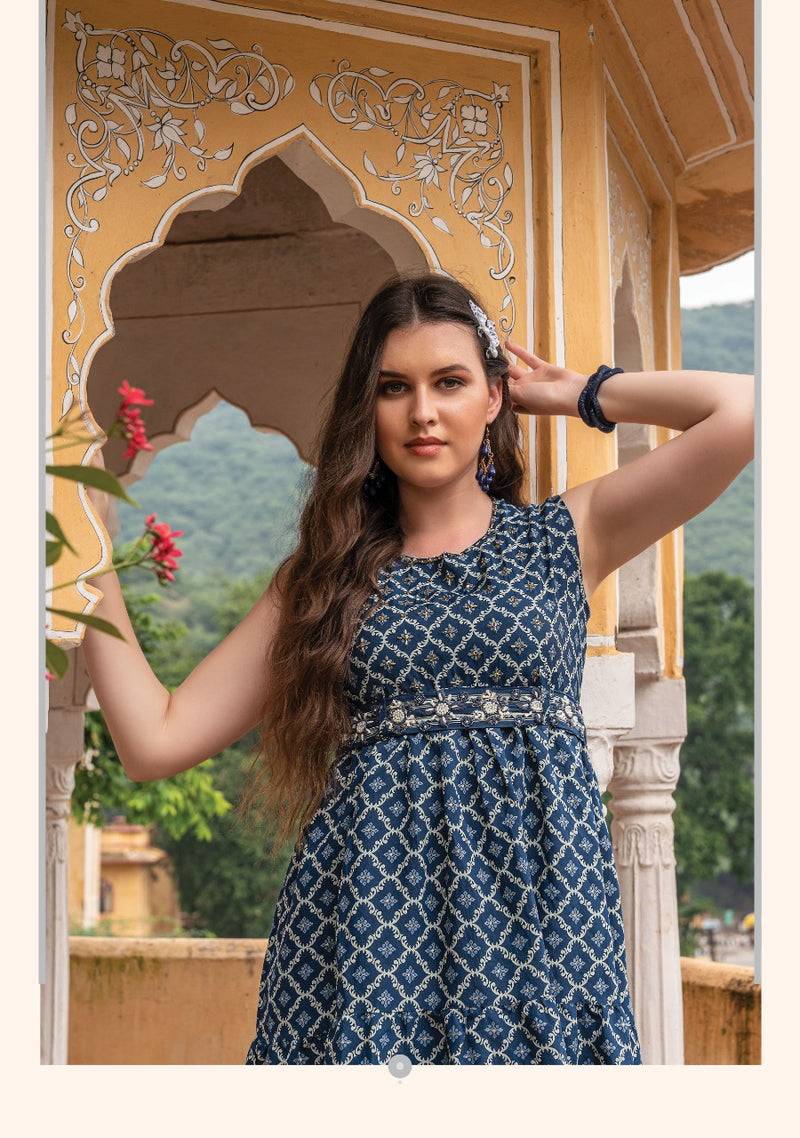 Wanna Barbie Fancy With Heavy Embroidery Work Stylish Designer Casual Wear Fancy Long Kurti