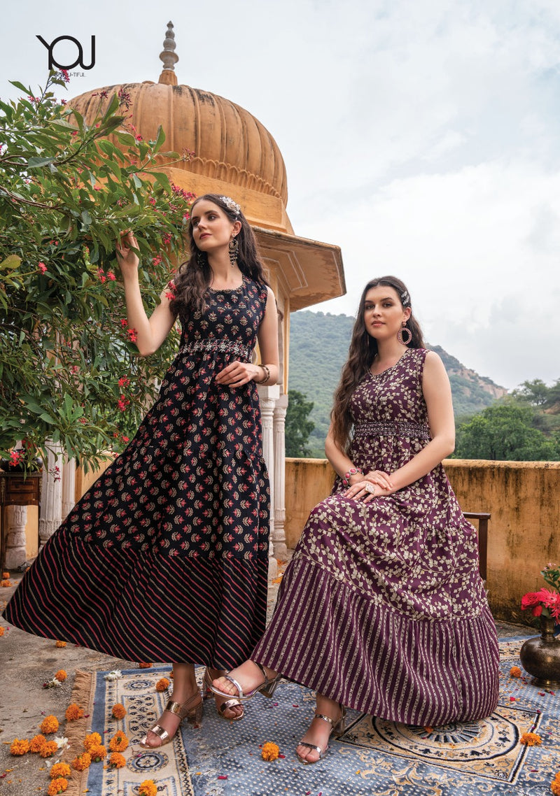 Wanna Barbie Fancy With Heavy Embroidery Work Stylish Designer Casual Wear Fancy Long Kurti