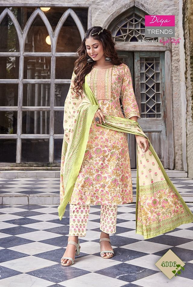 Diya Trends Odhani Vol 4 Cotton With Beautiful Fancy Work Stylish Designer Casual Look Fancy Kurti