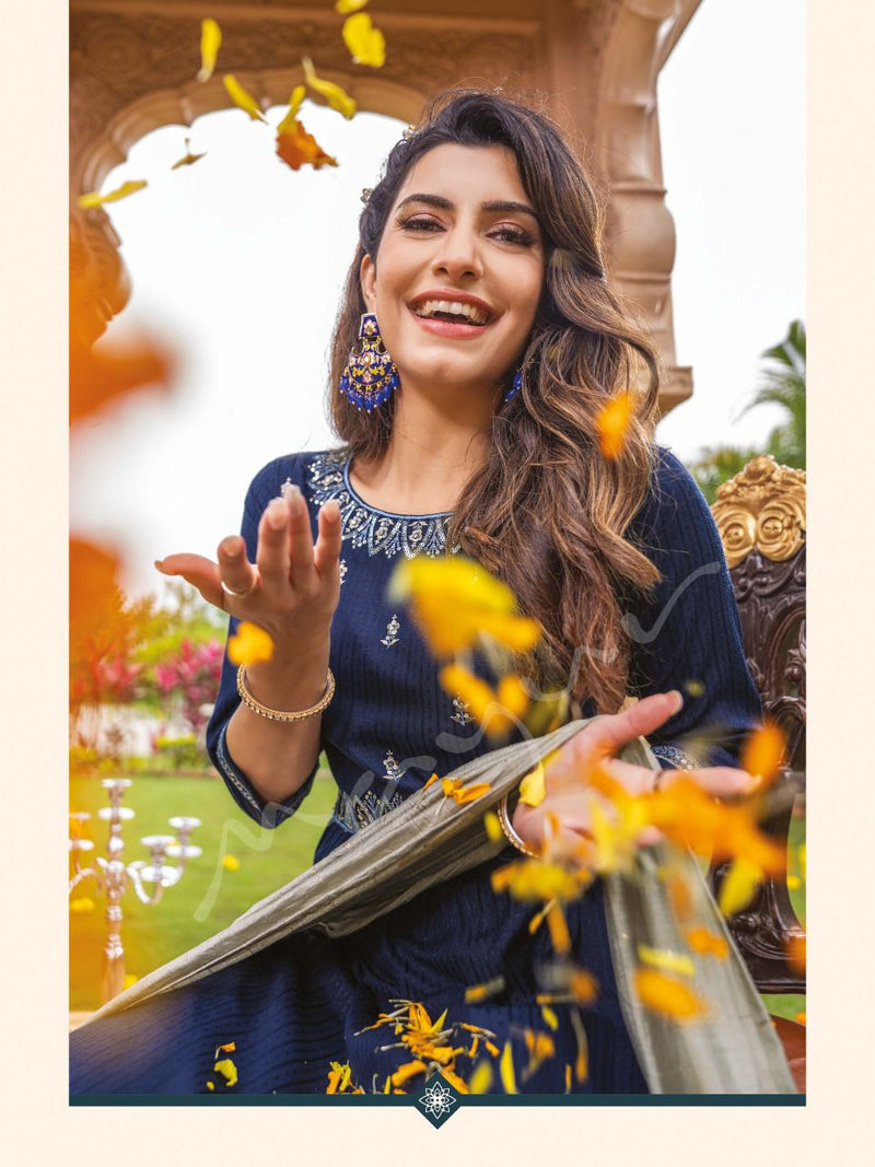 Mayur Sitaarey Fancy With Beautiful Work Stylish Designer Festive Wear Fancy Long Kurti