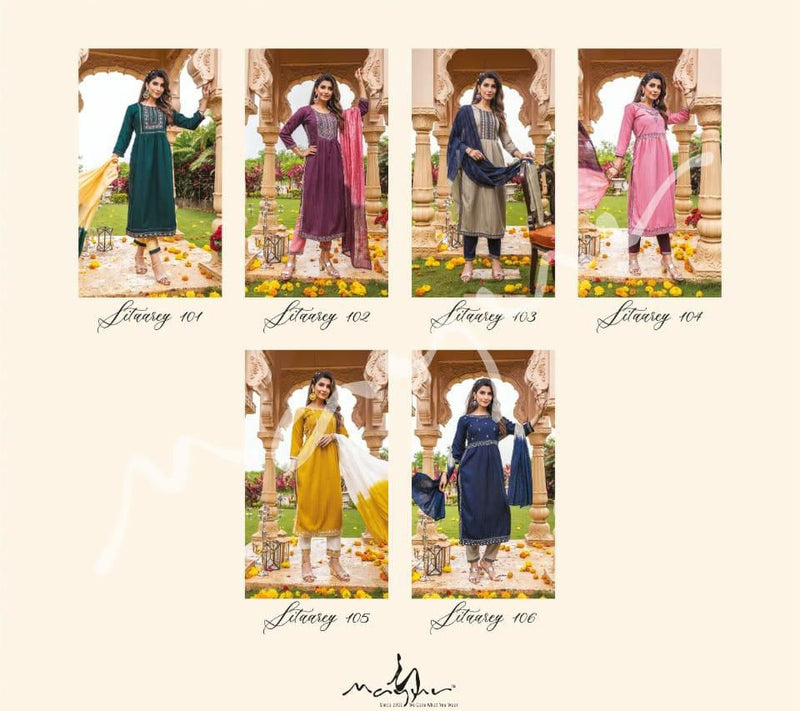 Mayur Sitaarey Fancy With Beautiful Work Stylish Designer Festive Wear Fancy Long Kurti