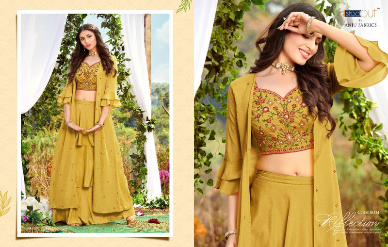 Anju Fabs La Fashion Chinon With Beautiful Heavy Embroidery Work Stylish Designer Party Wear Kurti