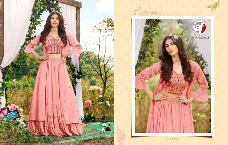 Anju Fabs La Fashion Chinon With Beautiful Heavy Embroidery Work Stylish Designer Party Wear Kurti