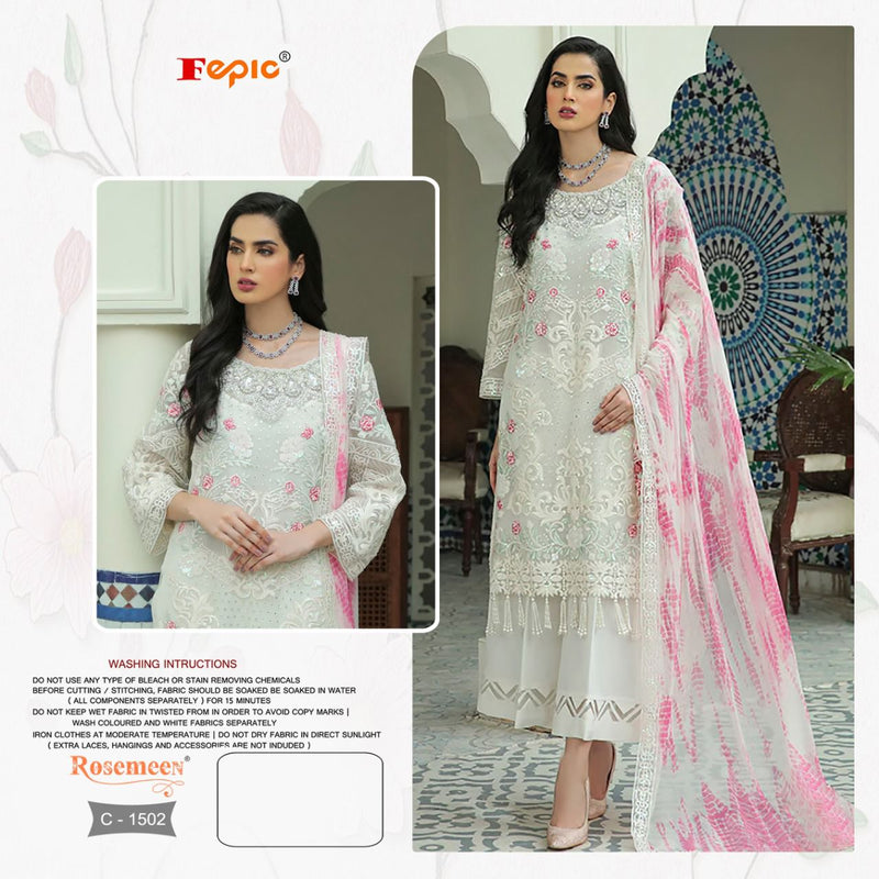 Fepic Rosemeen 1502 C Georgette With Heavy Embroidery Work Stylish Designer Party Wear salwar Kameez