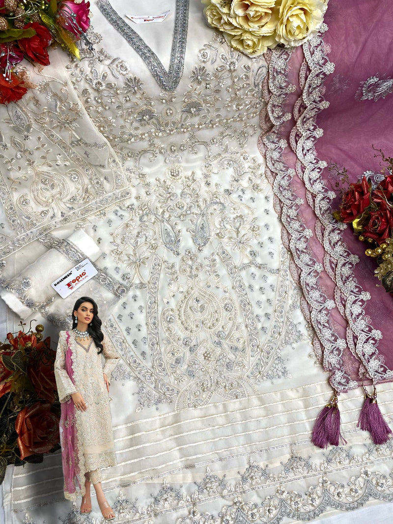 Fepic Suit Rosemeen 1508 B Georgette With Heavy Embroidery Work Stylish Designer Party Wear Salwar Kameez