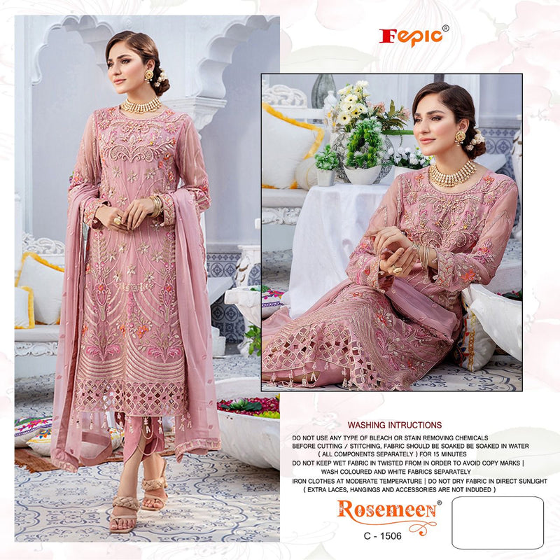 Fepic Rosemeen 1506 C Georgette With Heavy Embroidery Work Stylish Designer Party Wear Salwar Kameez