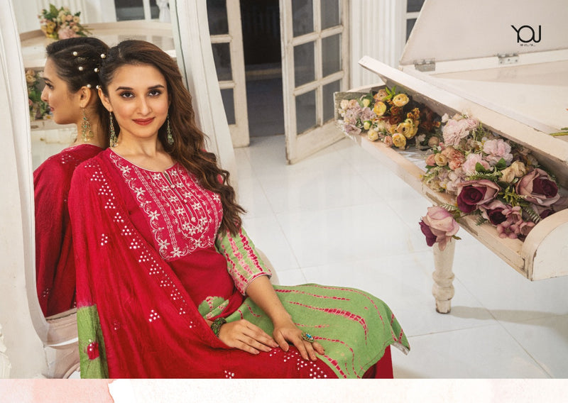 Wanna Shibori Viscose With Fancy Work Stylish Designer Casual Look Festive Wear Fancy Kurti