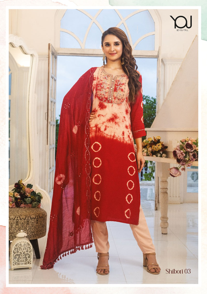 Wanna Shibori Viscose With Fancy Work Stylish Designer Casual Look Festive Wear Fancy Kurti