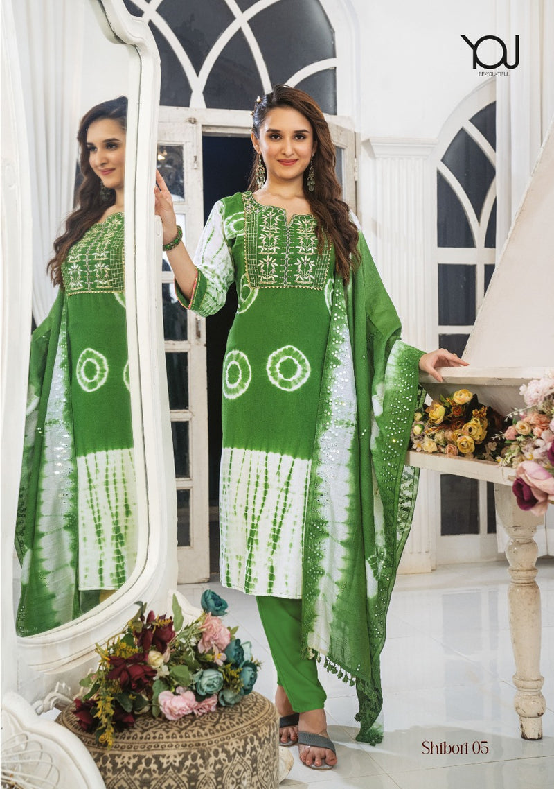 Wanna Shibori Viscose With Fancy Work Stylish Designer Casual Look Festive Wear Fancy Kurti