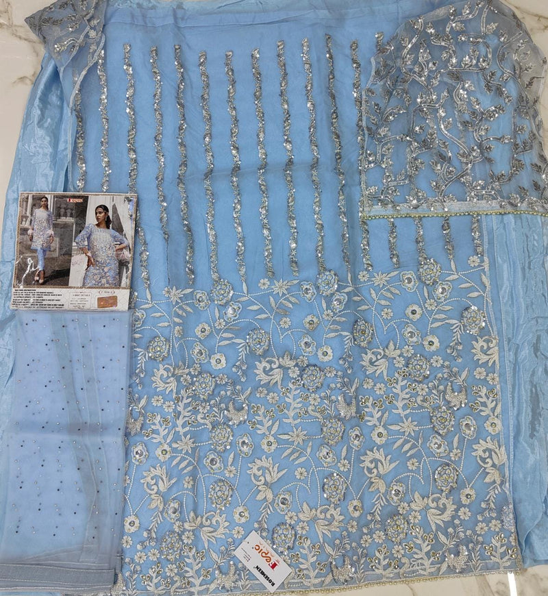 Fepic Rosemeen 1036 G Organza With Heavy Embroidery & Hand Work Stylish Designer Party Wear Salwar Kameez