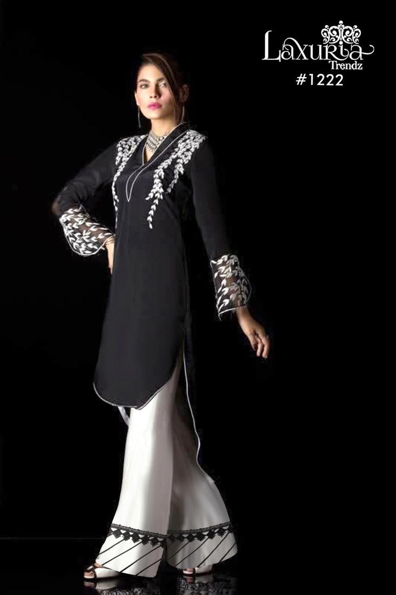 Laxuria Trendz Dno 1222 Cotton With Heavy Embroidery Work Stylish Designer Party Wear Fancy Pret Kurti