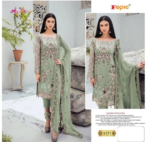 Fepic Rosemeen 5171 B Georgette With heavy Beautiful Heavy Embroidery Work Stylish Designer Party Wear Salwar Kameez
