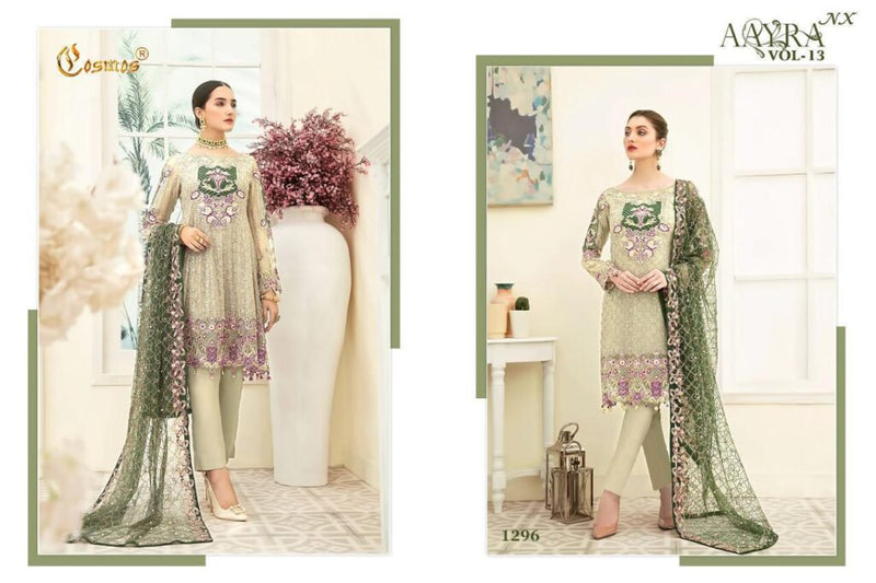 Cosmos Dno 1296 Georgette With Heavy Embroidery Hand Work Stylish Designer Festive Wear Salwar Kameez