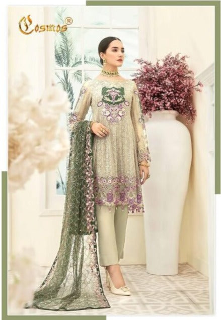Cosmos Dno 1296 Georgette With Heavy Embroidery Hand Work Stylish Designer Festive Wear Salwar Kameez