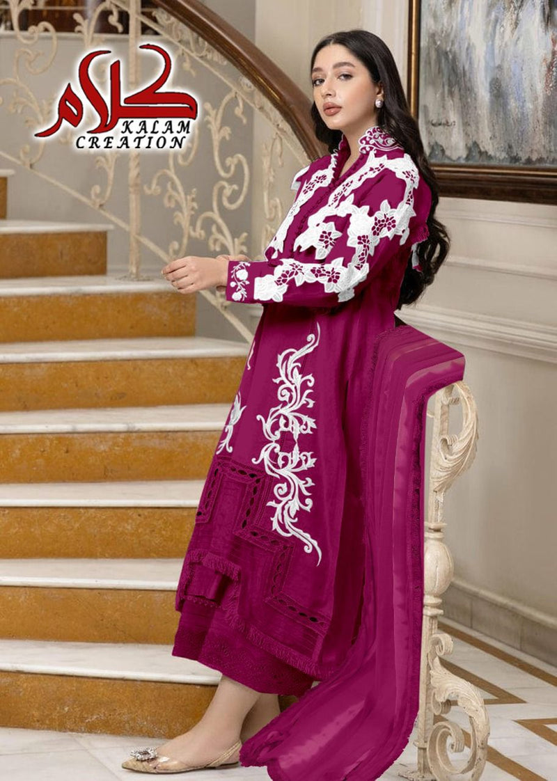 Kalam Creation Dno 1114 A Georgette With Beautiful Heavy Embroidery Work Stylish Designer Attractive Look Fancy Kurti