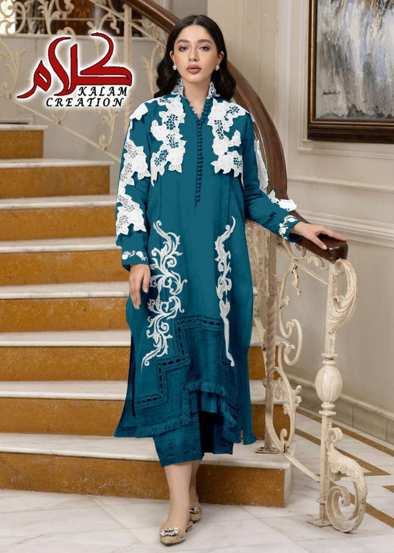 Kalam Creation Dno 1114 C Georgette With Beautiful Heavy Embroidery Work Stylish Designer Attractive Look Fancy Kurti
