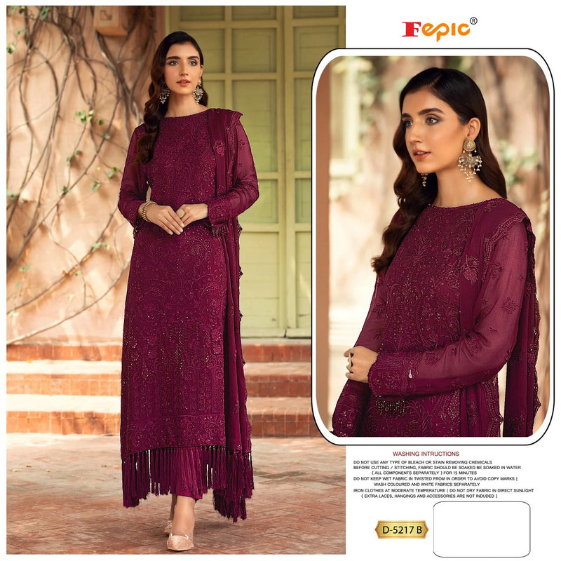 Fepic Rosemeen 5217 B Georgette With Heavy Embroidery Work Stylish Designer Festive Wear Salwar Kameez