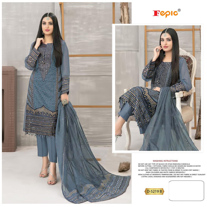 Fepic Rosemeen 5219 B Georgette With Heavy Embroidery Work Stylish Designer Festive Wear Salwar Kameez
