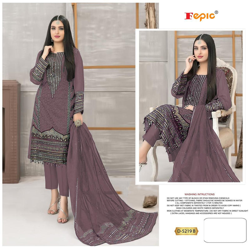 Fepic Rosemeen 5219 A Georgette With Heavy Embroidery Work Stylish Designer Festive Wear Salwar Kameez