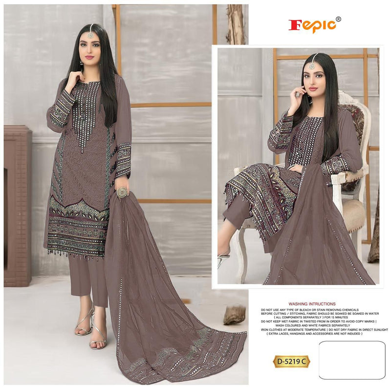 Fepic Rosemeen 5219 C Georgette With Heavy Embroidery Work Stylish Designer Festive Wear Salwar Kameez