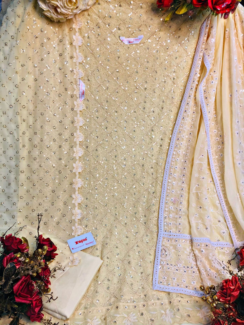 Fepic Rosemeen 5231 B Georgette With Beautiful Heavy Embroidery Work Stylish Designer Party Wear Salwar Suit