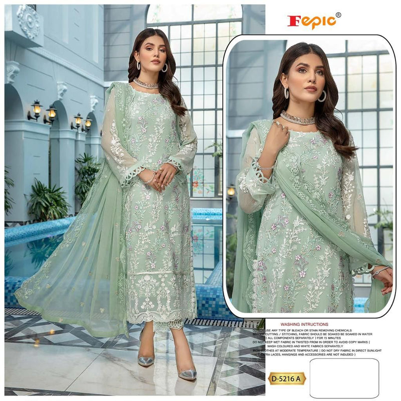 Fepic Rosemeen 5216 A Georgette With Heavy Embroidery Work Stylish Designer Wedding Look Salwar Kameez