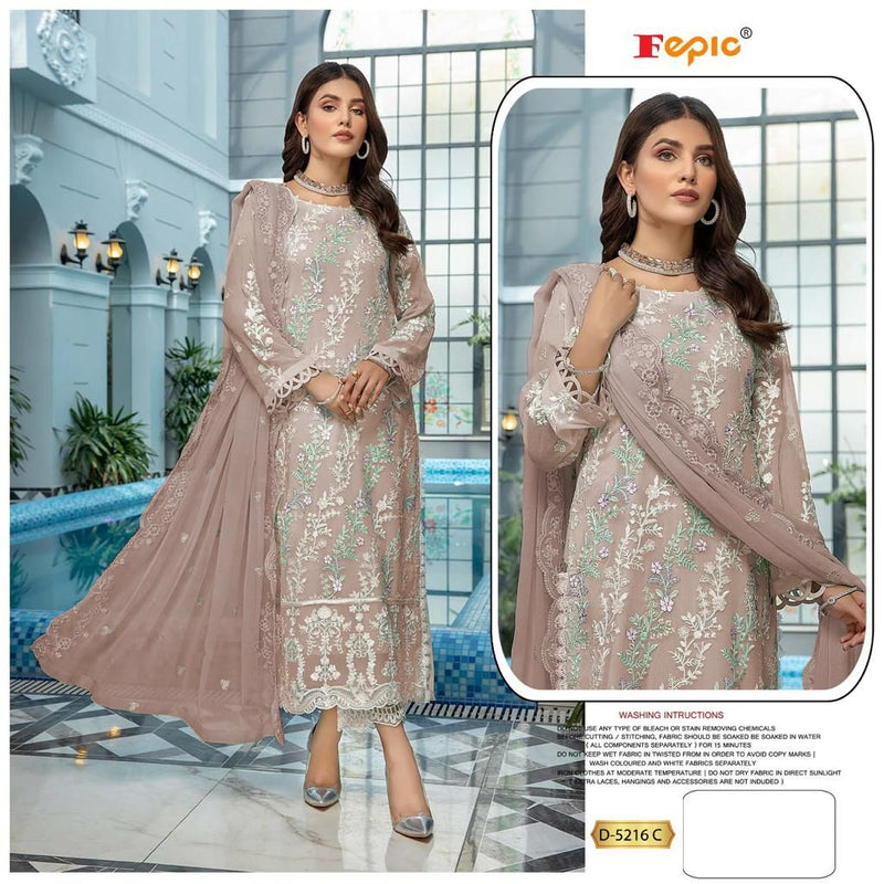 Fepic Rosemeen 5216 C Georgette With Heavy Embroidery Work Stylish Designer Wedding Look Salwar Kameez