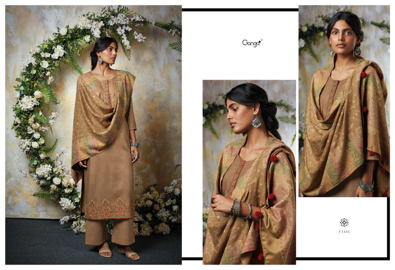Ganga Sepale Pashmina With Fancy Work Stylish Designer Festive Wear Salwar Kameez