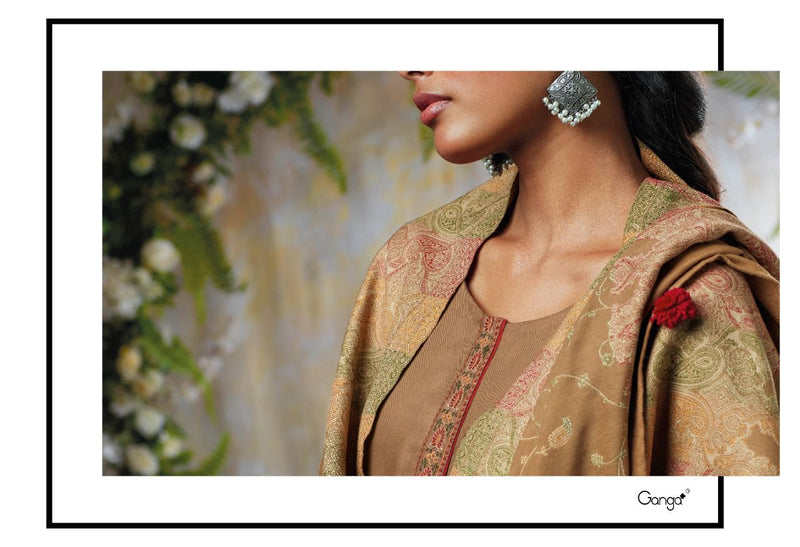 Ganga Sepale Pashmina With Fancy Work Stylish Designer Festive Wear Salwar Kameez