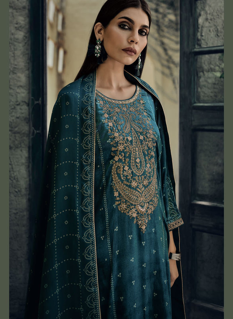 Varsha The Tales Of Tradition Velvet With Heavy Beautiful Work Stylish Designer Party Wear Salwar Kameez