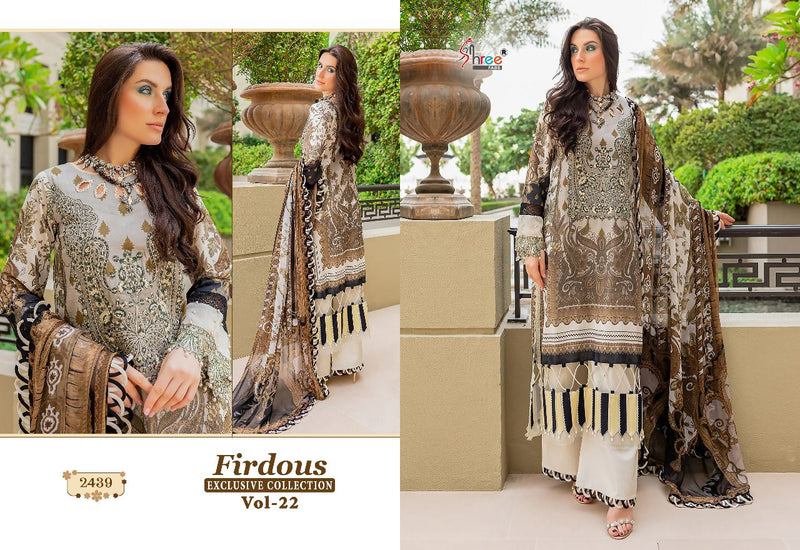 Shree Fabs Fridous Collection Vol 22 Chiffon With Heavy Embroidery Work Stylish Designer Pakistani Salwar Kameez