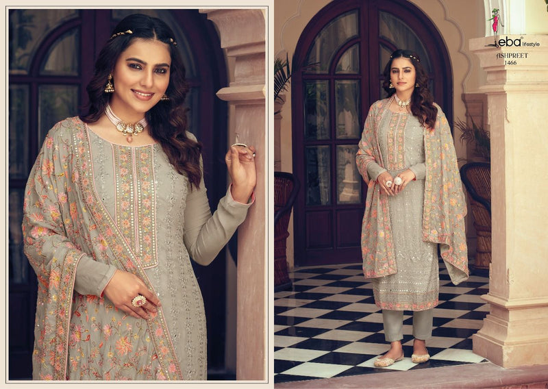Eba Lifestyle  Ashpreet 1466 Georgette With Heavy Embroidery Work Stylish Designer Festive Wear Salwar Kameez