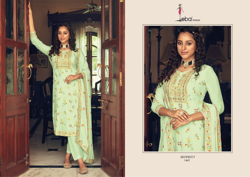 Eba Lifestyle  Ashpreet 1465 Georgette With Heavy Embroidery Work Stylish Designer Festive Wear Salwar Kameez