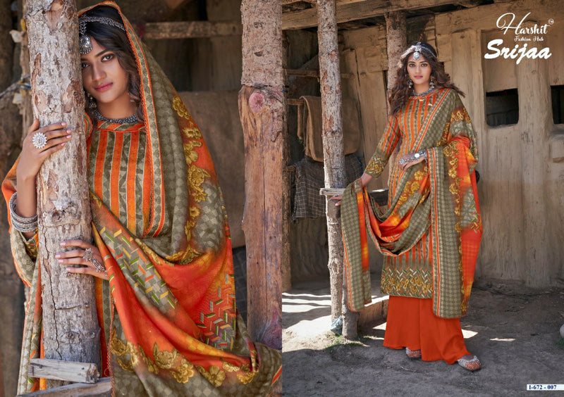 Harshit Fashion Srijaa Pashmina With Printed Work Stylish Designer Attractive Look Salwar Kameez