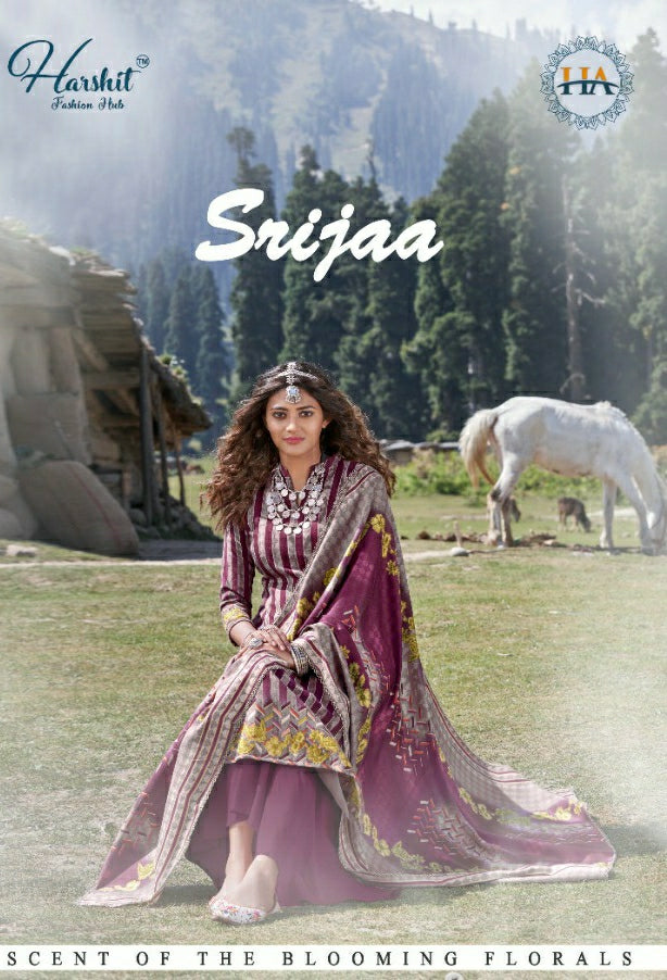 Harshit Fashion Srijaa Pashmina With Printed Work Stylish Designer Attractive Look Salwar Kameez