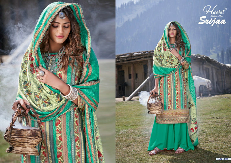 Harshit Fashion Srijaa Pashmina With Printed Work Stylish Designer Attractive Look Salwar Kameez
